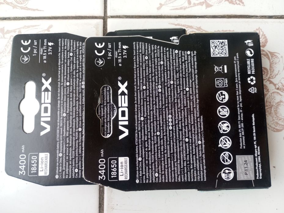 Акамуляторы VIDEX