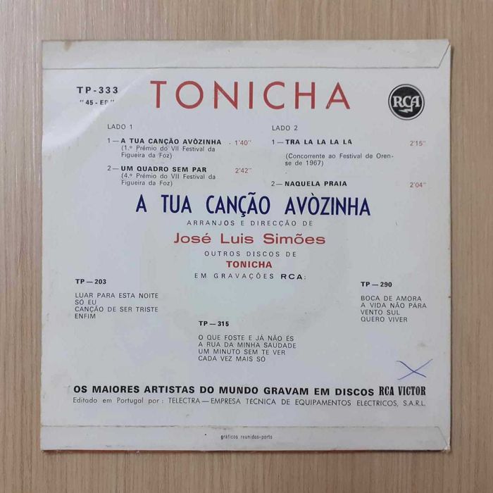 Tonicha - A Tua Canção Avózinha (Vinil)