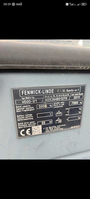Wózek widłowy Fenwick Linde H50d 5T