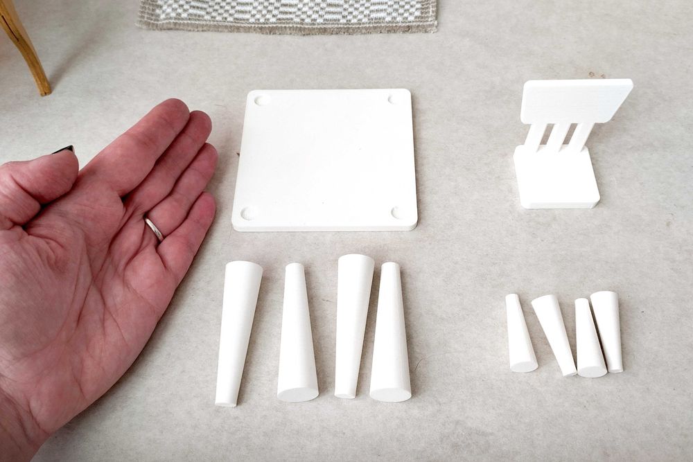 Mammut miniaturowy stół krzesło 1:8 skala części budowy zestaw mebli