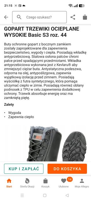 Buty robocze ocieplane