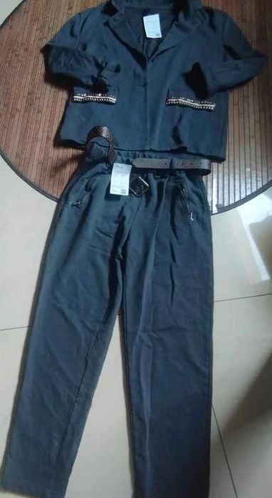 nowy komplet - kolor grafit, Made in Italy