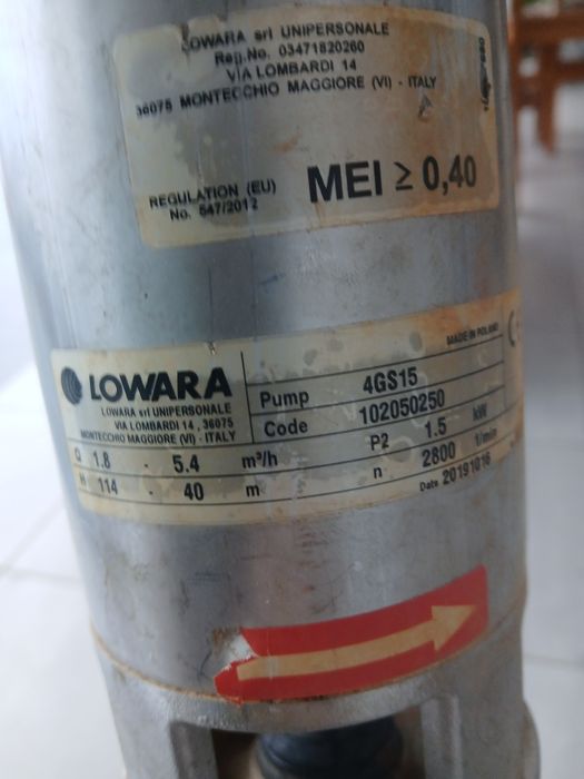 Bomba de agua para furo de 70 metros