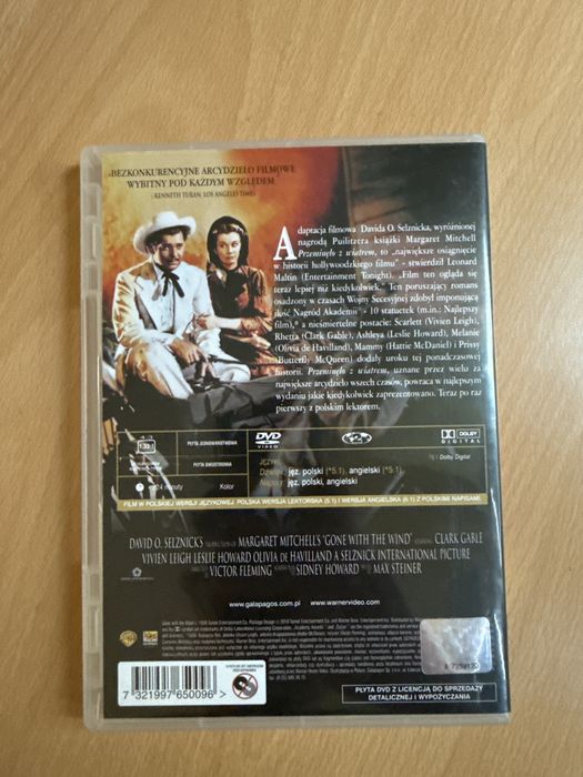 Przeminęło z wiatrem DVD wydanie PL slipcover