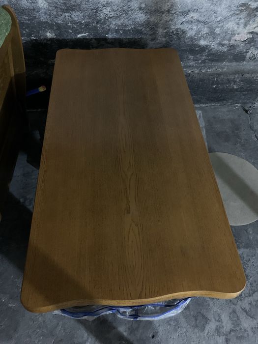 Ława drewniana dębowa 139x72x59cmm bardzo masywna i stabilna