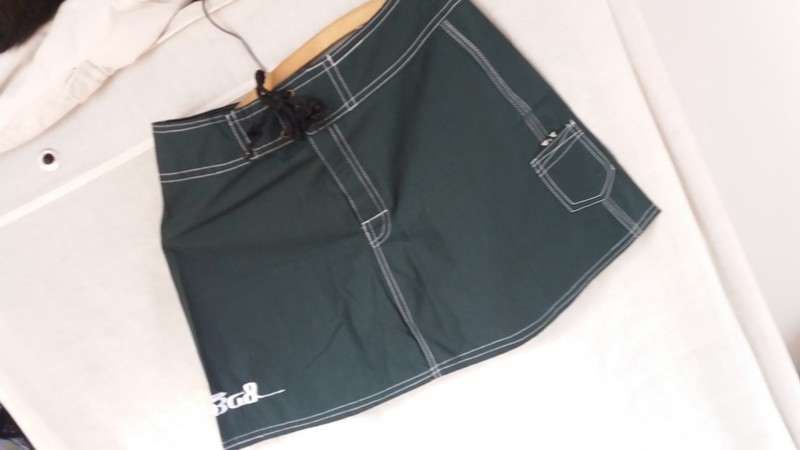 Mini spódniczka krótka M-L ciemna butelkowa zieleń bawełna bawełniana