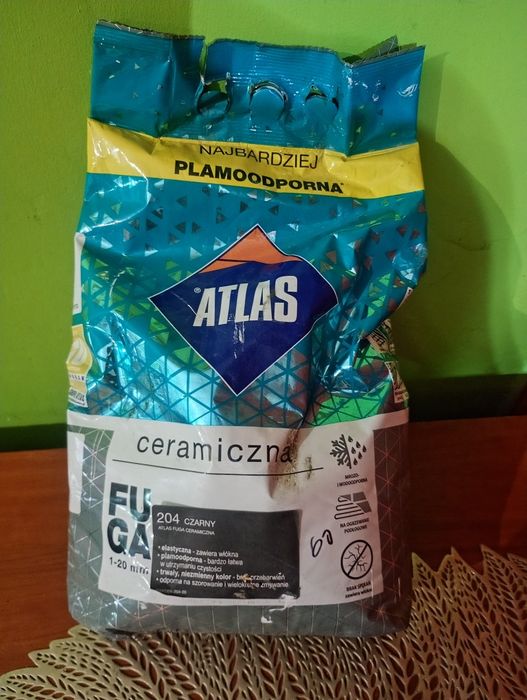 Atlas fuga ceramiczna Czarny 204 5kg
