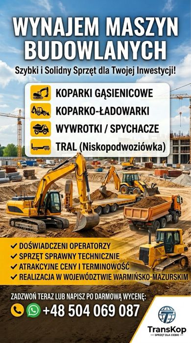 Wynajem Maszyn Budowlanych & Transport