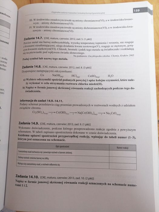 Zbiór zadań chemia