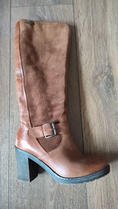 kozaki brązowe Lasocki, skóra, r 36