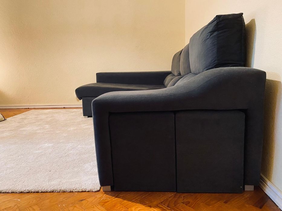 Sofá com bancos extra