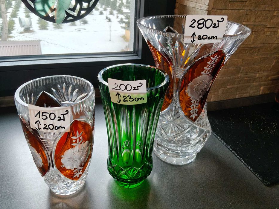 Wazony kryształ kolorowy