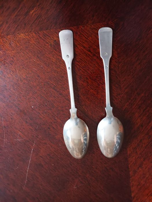 2 łyżki srebrne Dania 1917r.