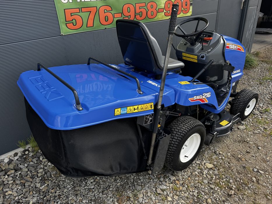 Traktorek kosiarka Iseki SXG 216 diesel hydrostat SERWISOWANY + pług