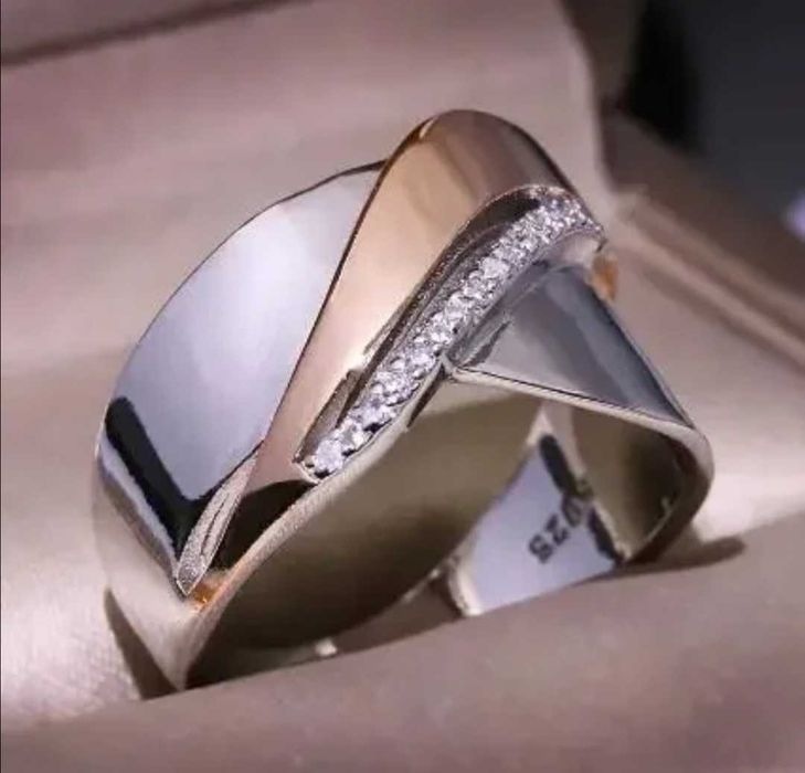 Anel banhado prata S925