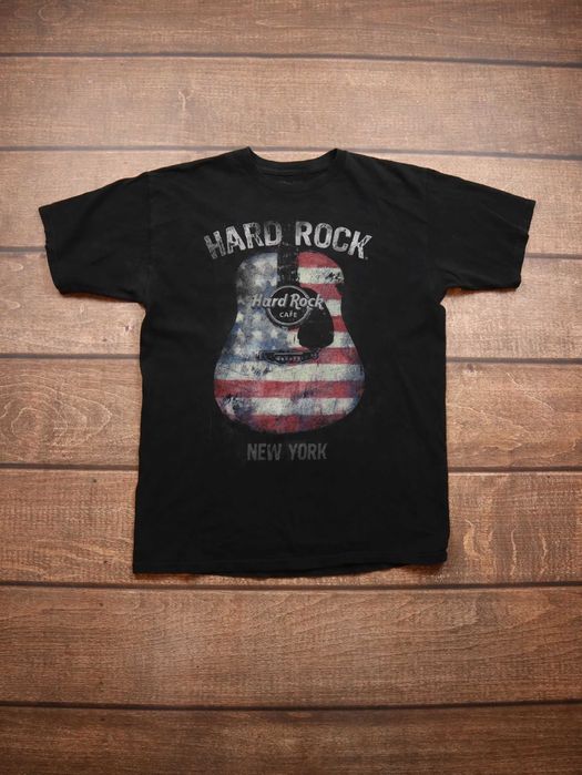 Vintage Retro Hard Rock Cafe tshirt czarna koszulka z krótkim rękawem