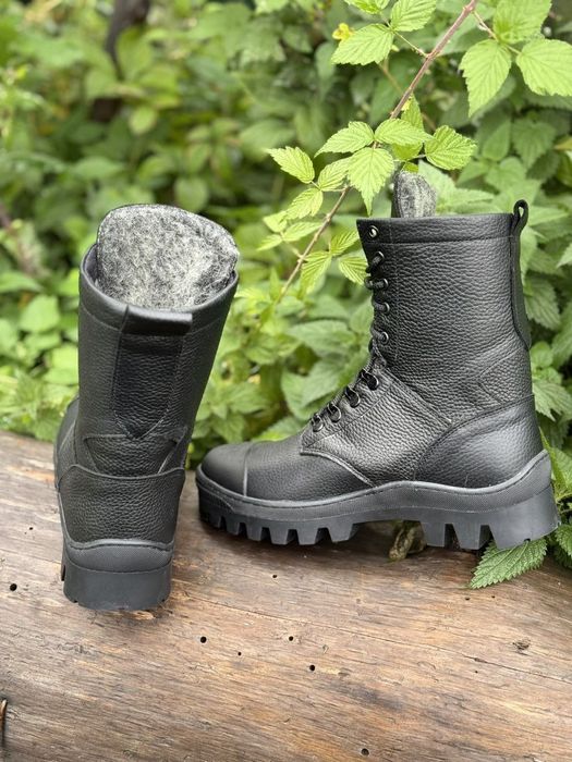 Берці зимові чоловічі шкіряні на хутрі Кіборг 40-46р чорні койот зима