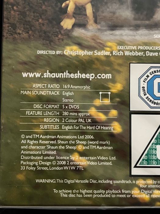 9x DVDs Wallace & Gromit, Ovelha Choné, Shrek, Valliant