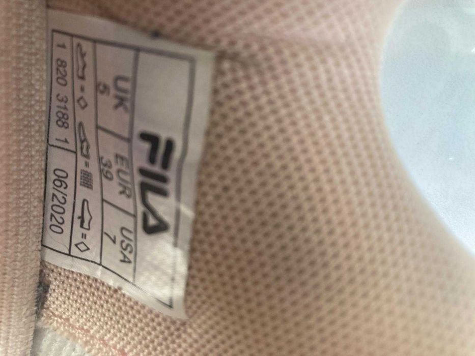 Fila Różowe Sneakersy Damskie w białe loga