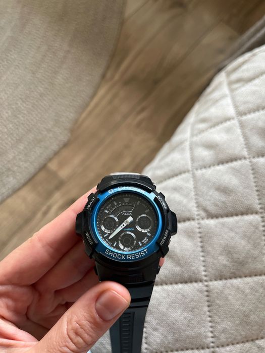 Casio G-Shock AW-591 – niebieski, analogowo-cyfrowy, 20 BAR