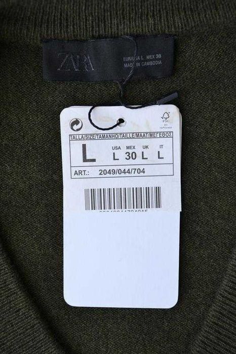 Вовняний джемпер, светр оверсайз zara, вовна