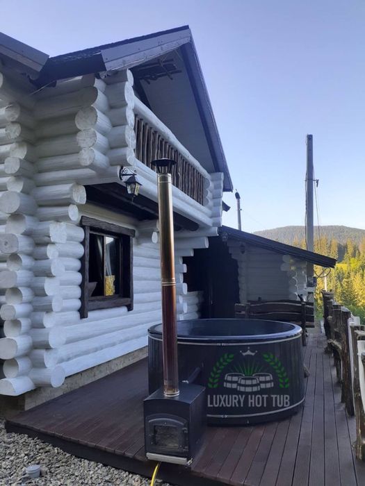 Чан на дровах для дачі, на терасу