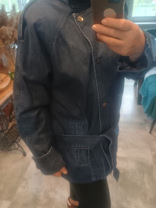 Zara kurtka jesień dżins stójka Xl xxl