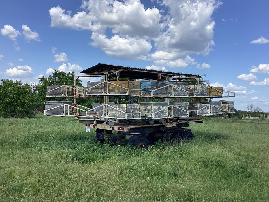 Причепч пасіка заводського виробництва на 32 вуліка