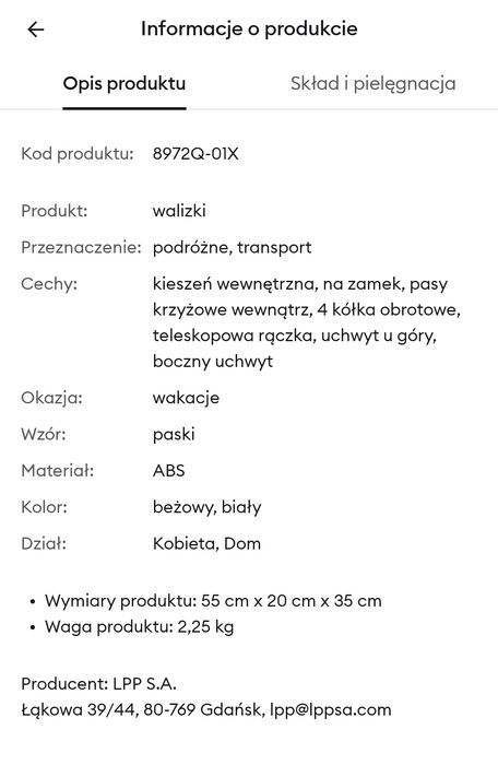 Walizka kabinowa, bagaż podręczny