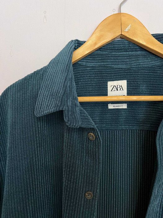 Вельветова сорочка Zara жіноча M-L / оверсайз