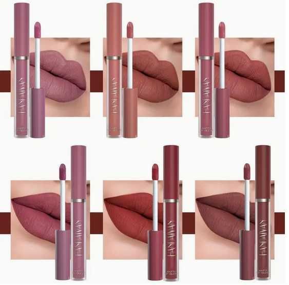 Zestaw 6 matowych pomadek