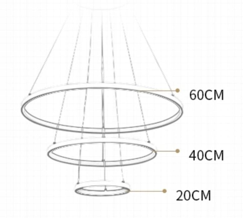 Lampa wisząca ringi koła