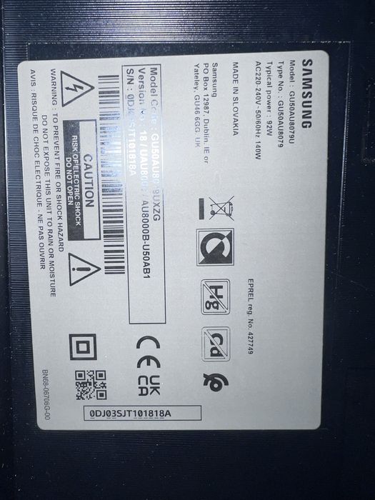 Телевізор samsung GU50AU8079U