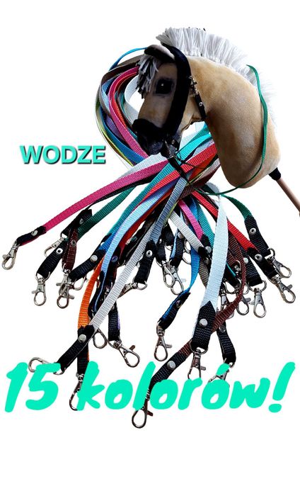 Wodze dla hobby horse/konia na kiju-15 kolorów do wyboru !