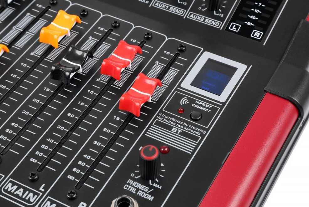 Mesa de Mistura Amplificada 12 Canais 1400W USB/MP3/BT-Power Dynamics