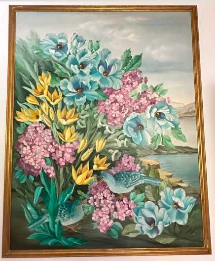 Quadro de grandes dimensões, pintura óleo sobre tela