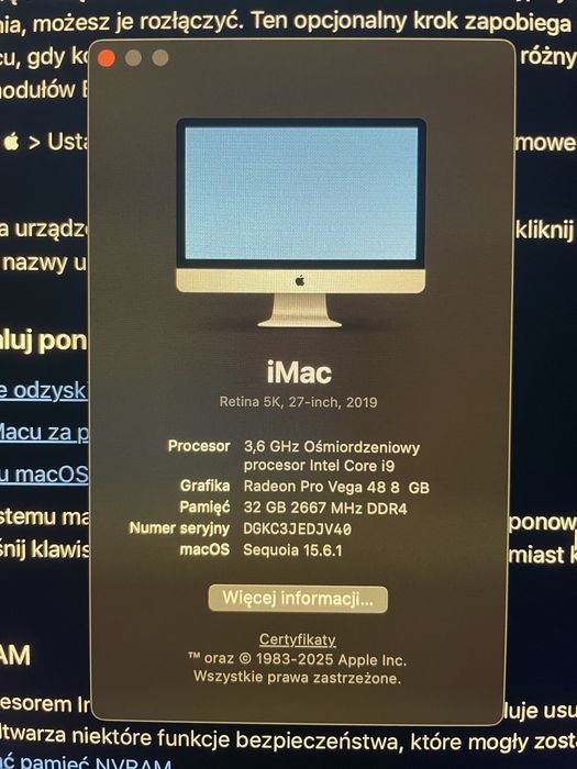 iMac, Retina 5K, 27-inch, 2019