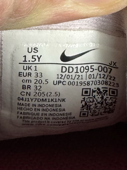 Nike Revolution 6 кроссовки 33 размер детские беговые черные