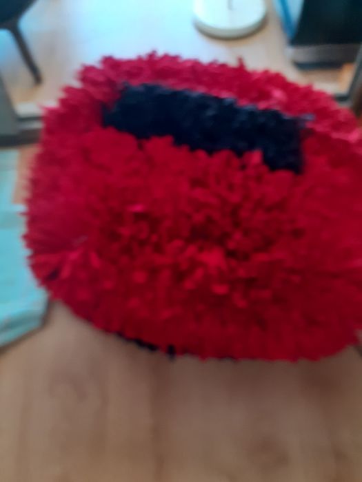 Puff com tela feita manualmente