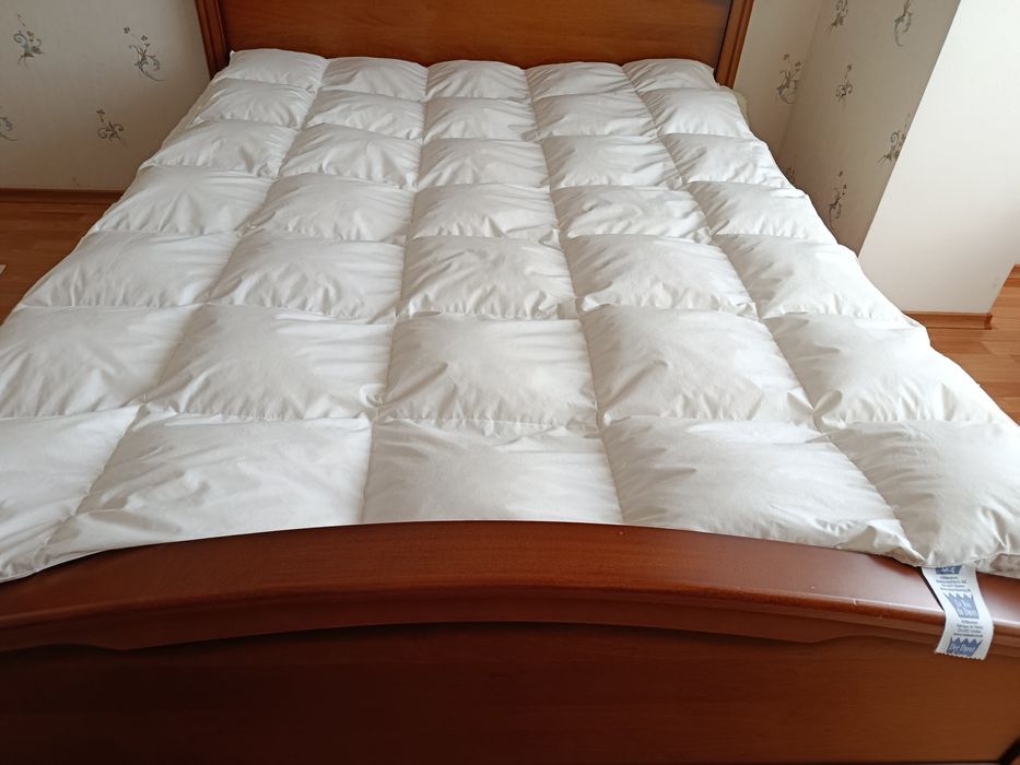 Ковдра пухова/одеяло пуховое 160*210, зимова,  90% пух, Швейцарія,