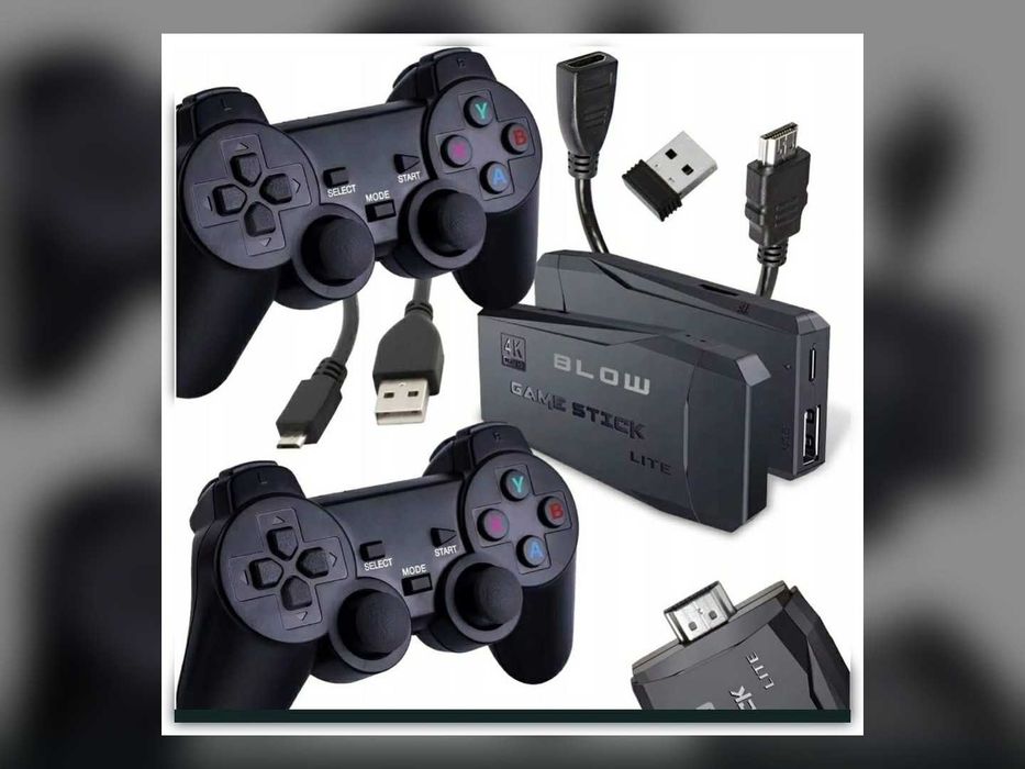 Nowa Konsola Retro HDMI 2 Pady Bezprzewodowe Gra Telewizyjna Mini Konsola Emulator Pegasus