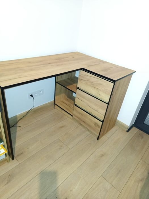 Biurko narożne dąb craft