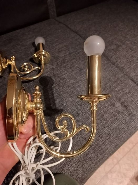 Stare mosiężne kinkiety producent Włochy świetne