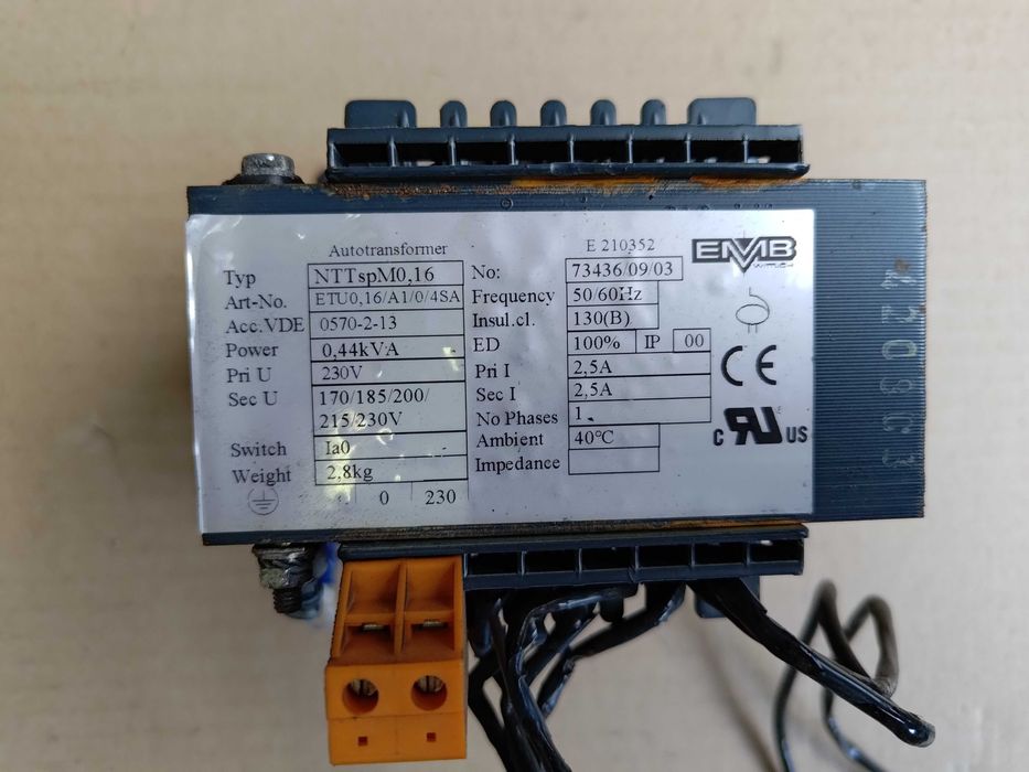 Transformator sieciowy EMB Wittlich NTT spM0,16