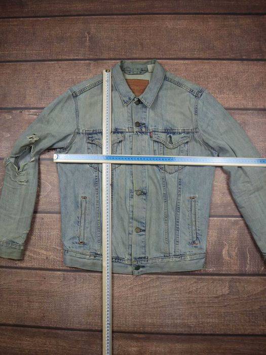 Levis Levi's Denim Jacket Kurtka jeansowa dżinsowa niebieska dziurami
