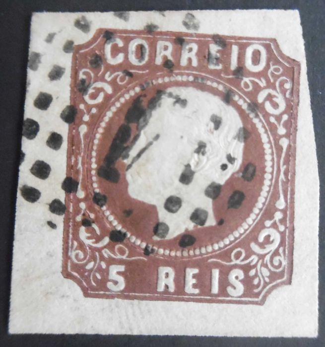 Selos Portugal 1862- D. Luís Mundifil nº 14 c/ margens de luxo