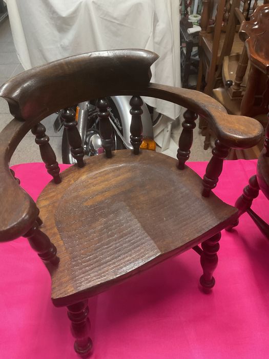 Par de mini cadeirões em madeira decoração