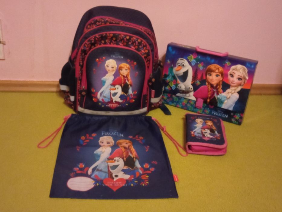 Plecak worek na buty piórnik teczka z uchwytem kraina lodu frozen