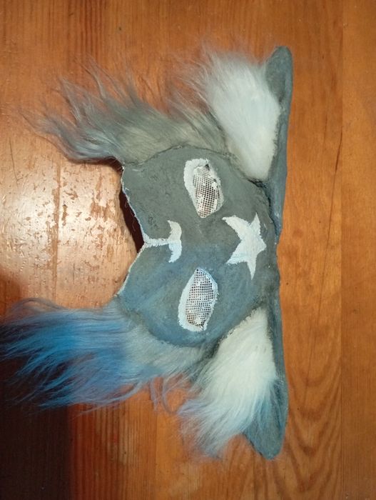 Maska therian kot szara