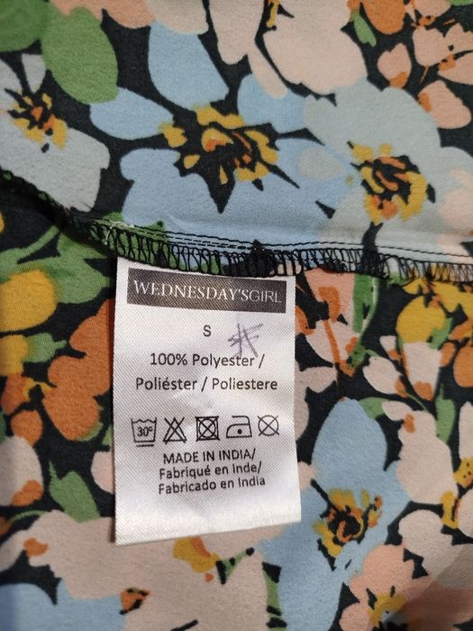 Яркая новая цветочная Блуза Wednesday's Girl с завязками (Размер S)
